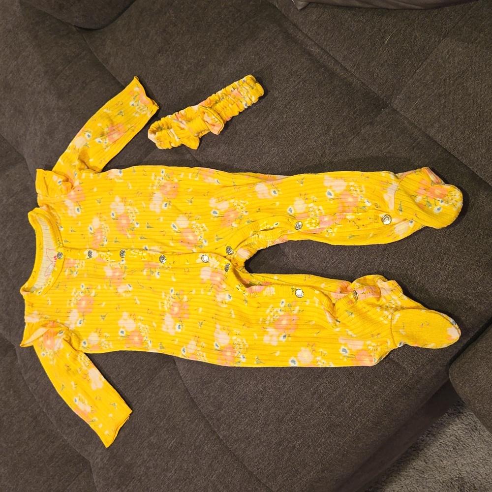 Floral Coverall with Bow